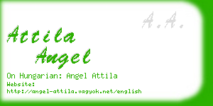 attila angel business card